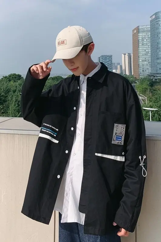 

2020 Spring And Autumn New Youth Popular Men's Personality Simple Printed Temperament Long-sleeved Shirt Fashion Casual Top