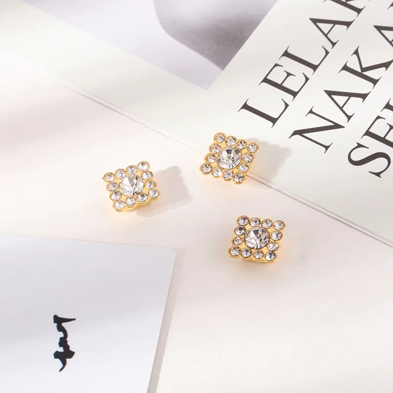 

50pc 10mm Square Rhinestone Cabochon for Bow Jewelry Making Crystal Flatback Patch Decor DIY Headband Brooch Hairpin Accessories