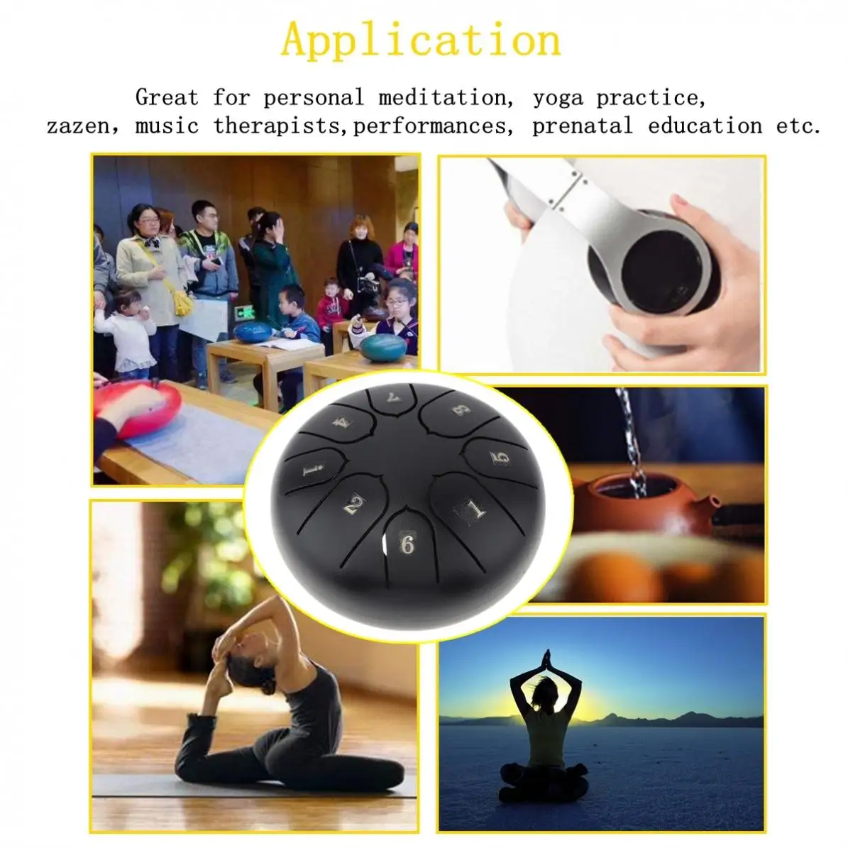 

5 Inch Steel Tongue Drum Set 8 Tune Hand Pan Drum Pad Tank With Sticks Carrying Bag Percussion Instruments Accessories