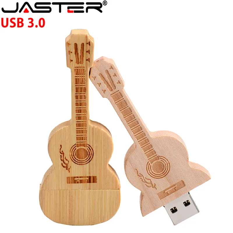 JASTER (1 PCS free LOGO) wooden guitar violin music usb flash drive hearts pendrive 4GB 16GB 32GB 64GB 128GB customer LOGO | Компьютеры и