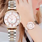 Модные Простые точные женские кварцевые часы со стальным ремешком и защитой от воды