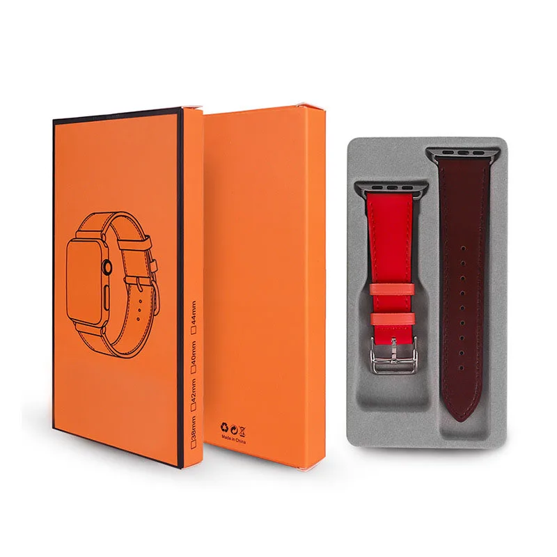 12 шт./лот высококачественные красочные коробки для часов Apple Watch ремешок кожаный