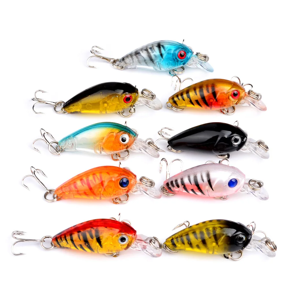 

4.5Cm 4G Minnow Fishing Bait for Lures Rock Little Fat Man 9 Color Plastic Artificial Lure Fishing Gear Fishing Accessories Lure