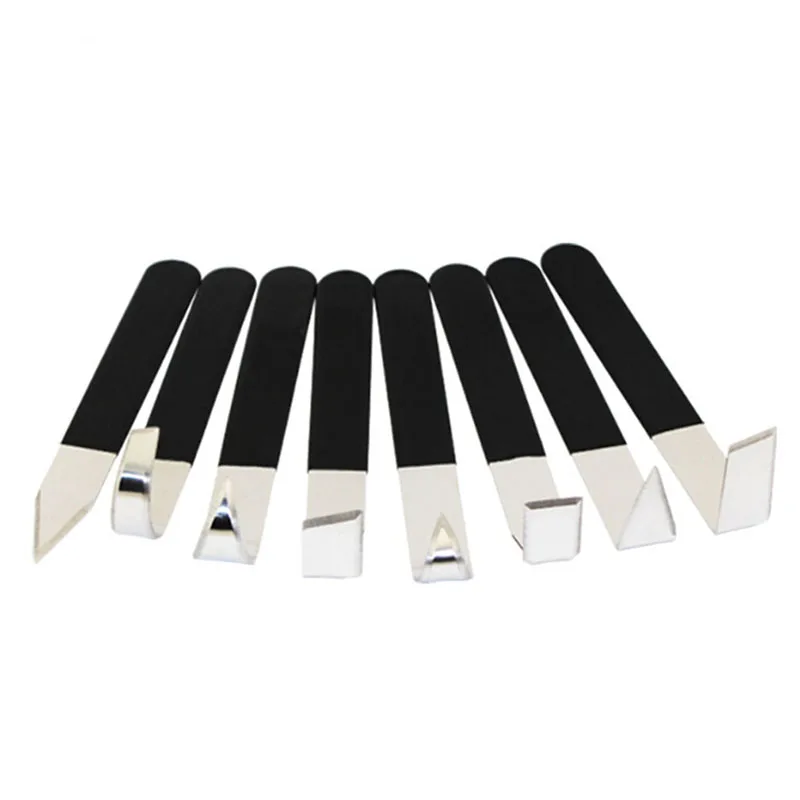 

8Pcs Stainless Steel Pottery Clay Ceramic Tools Sculpture Carving With Rubber Handle Modeling Clay Tools
