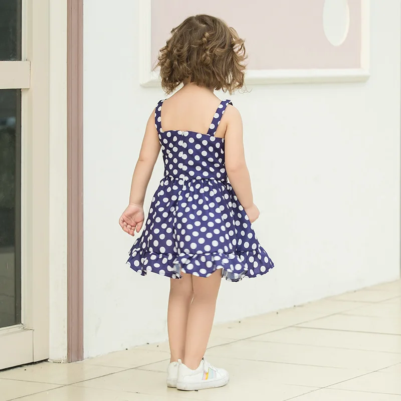 Летнее платье для девочек Одежда маленьких Платье принцессы с оборками на