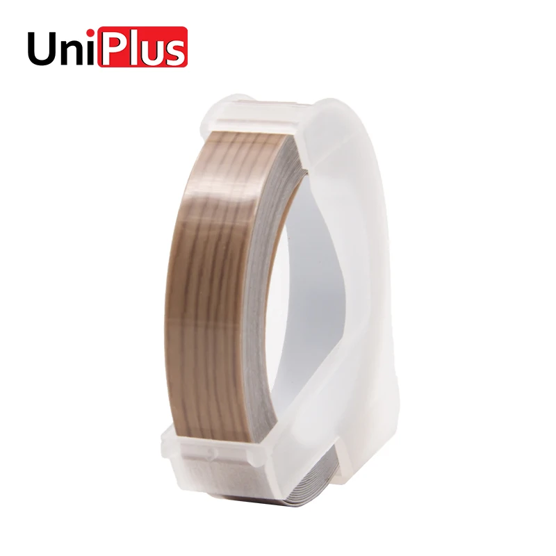 UniPlus 9 мм Dymo 3D этикетировочные ленты дерево цвет DIY ноутбук печать букв с