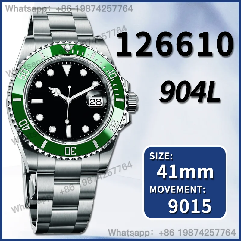 

Men's Automatic Mechanical Watch Submariner 41MM 126610 AAA Replica 904L Super Clone 9015 Top Luxury Brand ARF NOOB Sports VSF