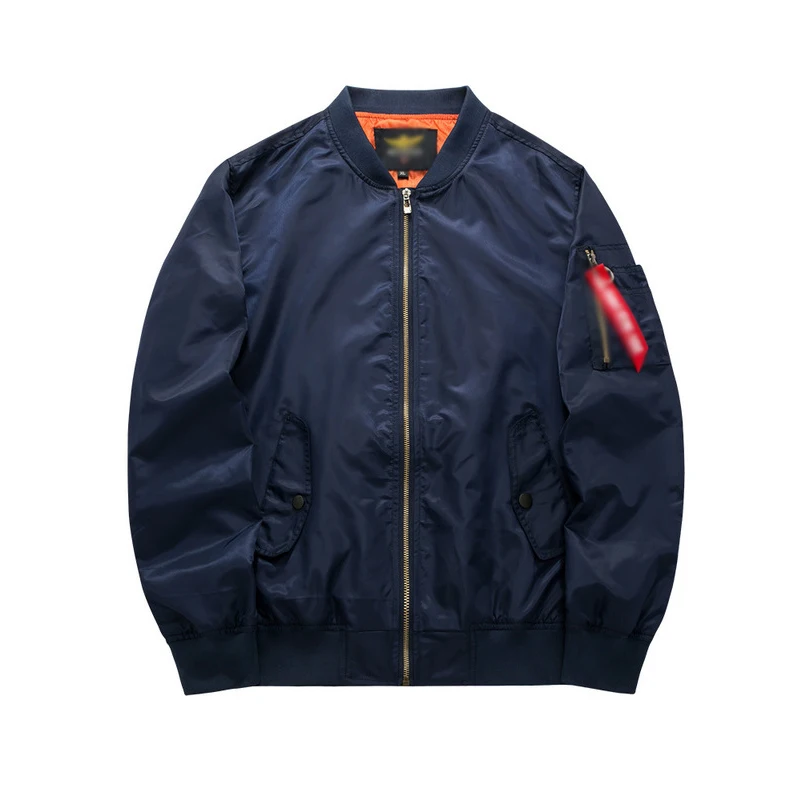 

New spring and autumn large size men's sports and leisure stand collar jacket Air Force One pilot men's baseball coat S-8XL