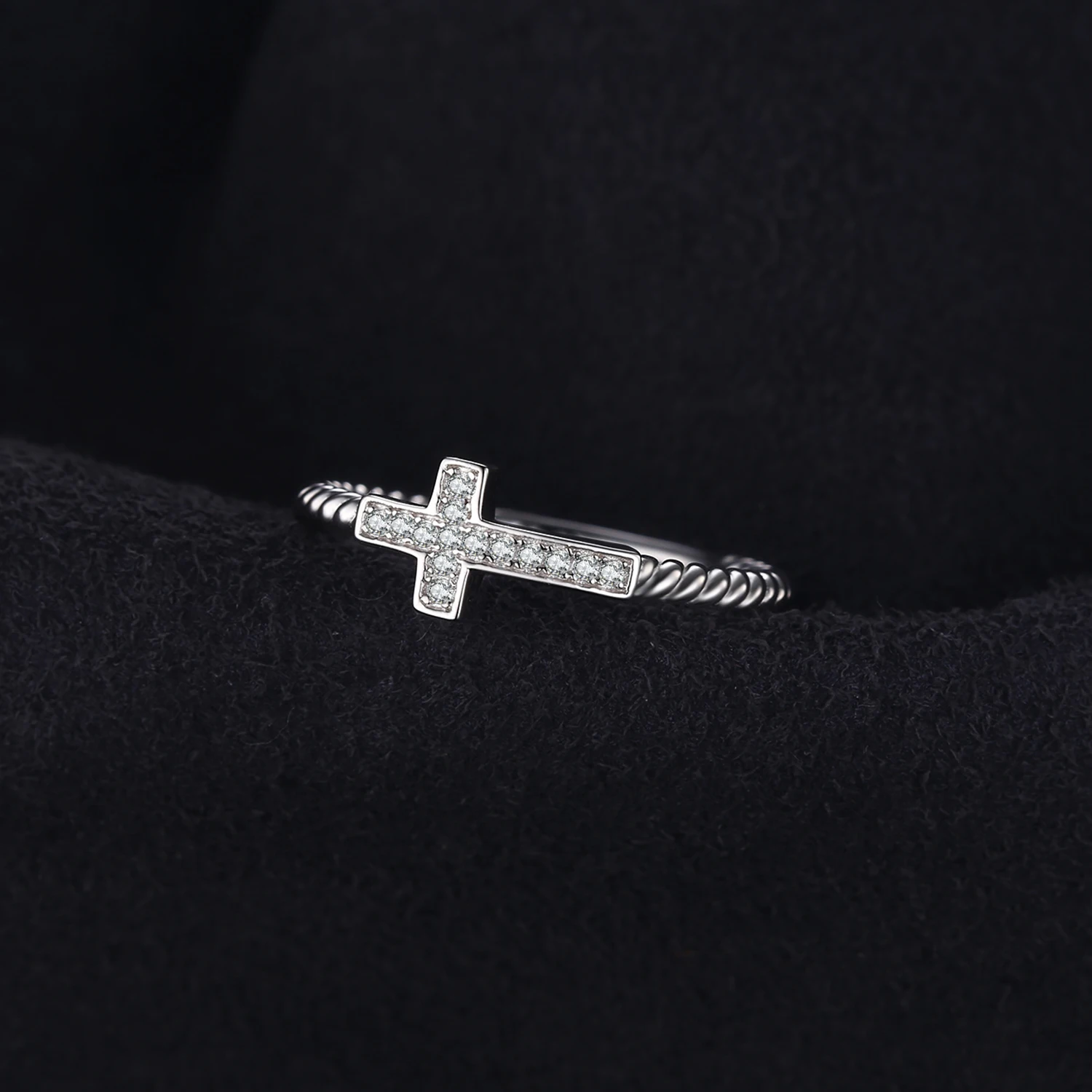 Jewelrypalace крест круглый фианит мира себе кольцо для Для женщин Jewelry Настоящее стерлингового серебра 925 модные женские туфли ювелирные изделия