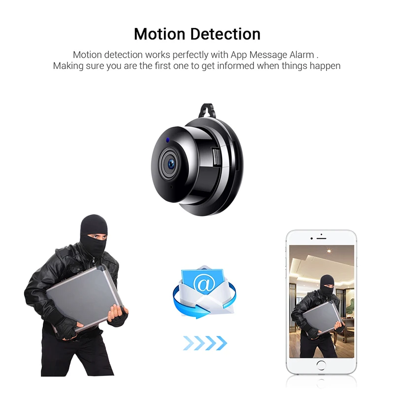 Беспроводная мини-камера видеонаблюдения 1080P Wi-Fi | Безопасность и защита