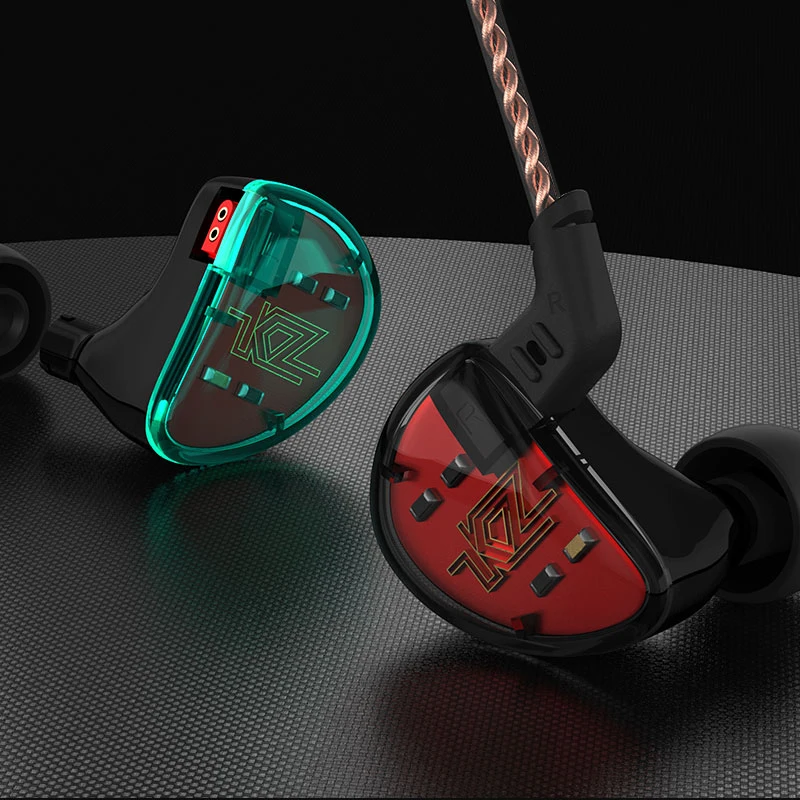 Плотным верхним ворсом KZ AS10 5BA Hi Fi стерео наушники для мобильного телефона