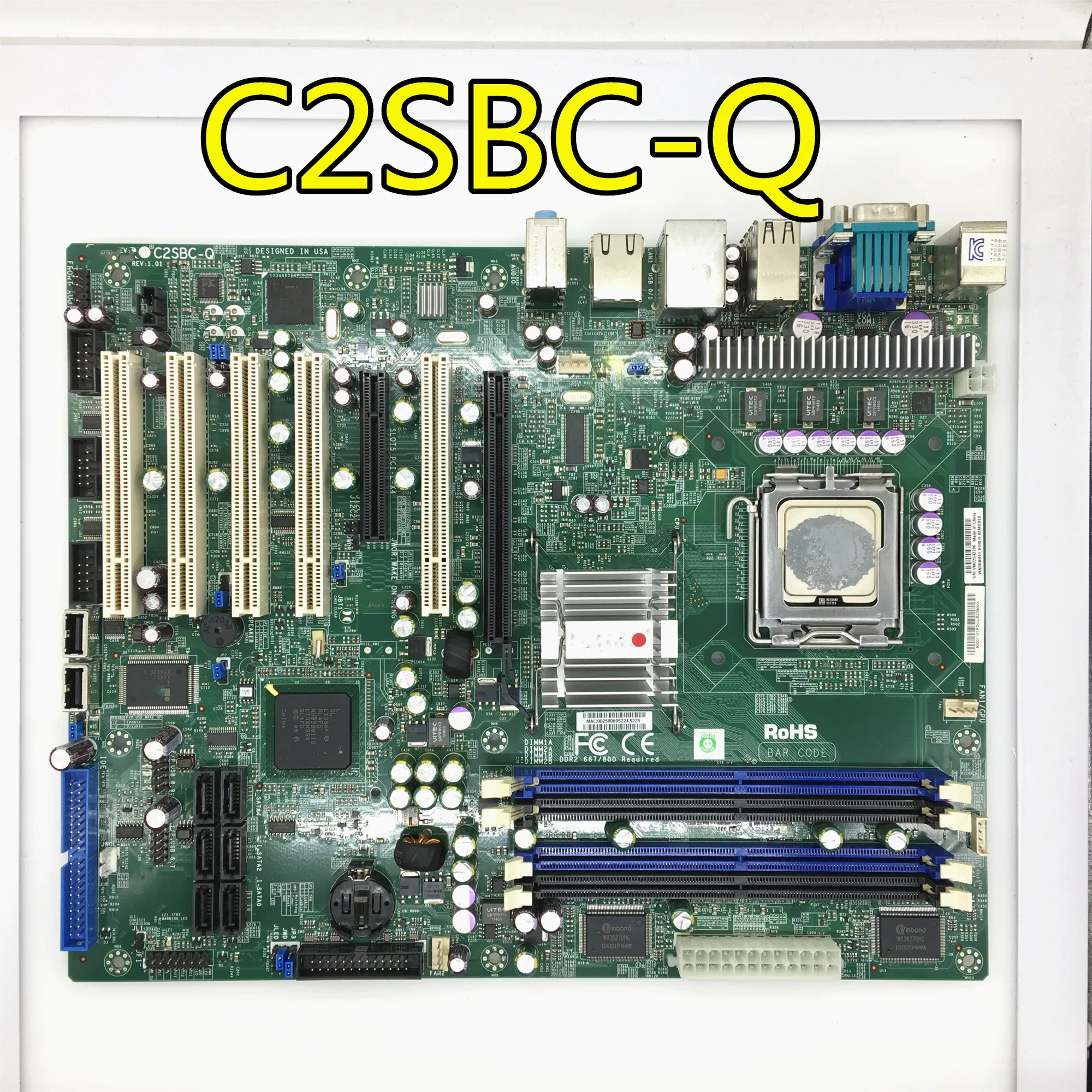 C2SBC Q Серверная материнская плата рабочей станции LGA 775 5 * PCI тестирование