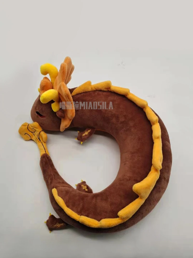 

Zhongli Cosplay Game Genshin Impact Plush U-Shaped Pillow Anime Accessories Project Rock King Magic Dragon Velvet Doll Kids Toys