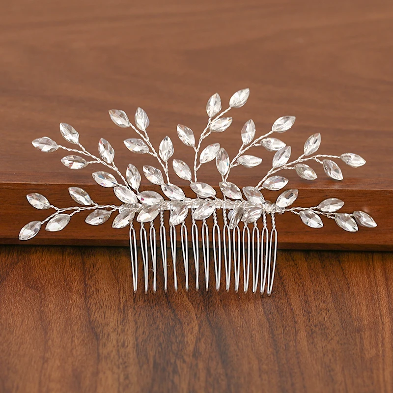

Silver Color Pearl Rhinestone Wedding Hair Combs Hair Accessories For Women Accessories Hair Ornaments Jewelry Bridal Headpiece