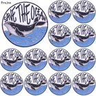 Нашивки Prajna, 10 шт., нашивки с изображением Кита, космоса, океана, вышитые нашивки для аппликация на одежду мультяшных нашивок на одежду, круглые нашивки