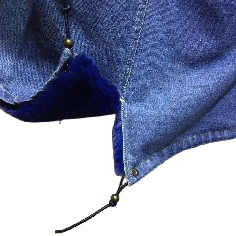 Новая джинсовая куртка женская зимняя одежда короткая ковбойская ткань MrMrs с