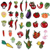 new food vegetable corn pepper embroidered patches for clothing diy applique clothes stickers iron on creative badges patches