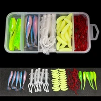 45pcsbox soft fishing bait bionic artificial breadworm red worm maggot luya fish accessories lure goods for bass tackle tool