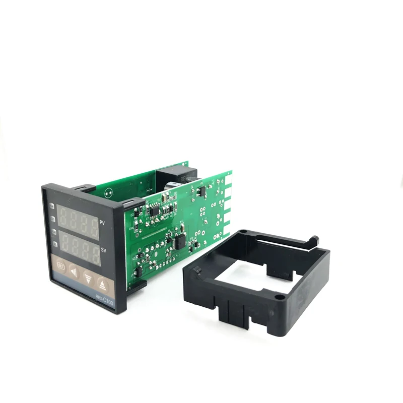 REX-C100 цифровой термостат PID регулятор температуры Выход SSR+ Max.40A реле SSR+ K термопара зонд теплоотвод 0-1300C