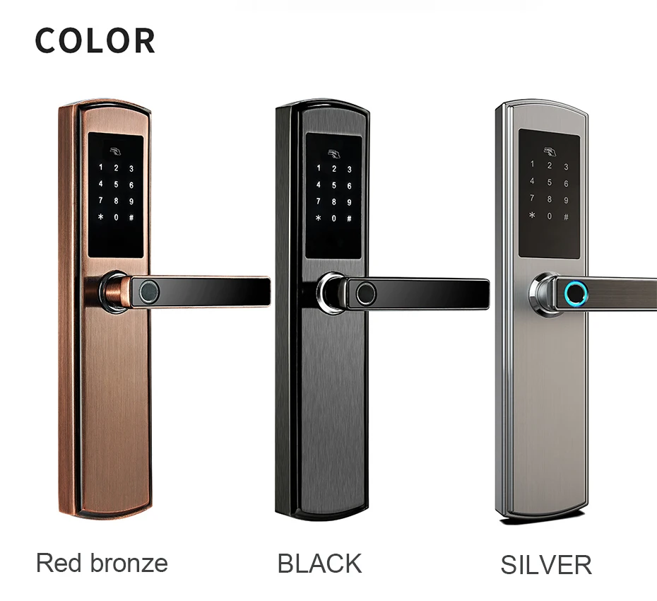 Smart Biometric Fingerprint Lock with Digital Password RFID Card Key Electronic Smart Fingerprint Door Lock keyless lock