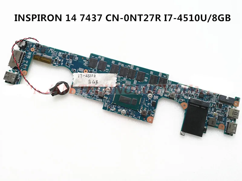 Материнская плата для DELL INSPIRON 14 7437 NT27R 0NT27R 12310 1 RKNM5 I7 4510U 8GB 100% Test OK|Платы расширения|