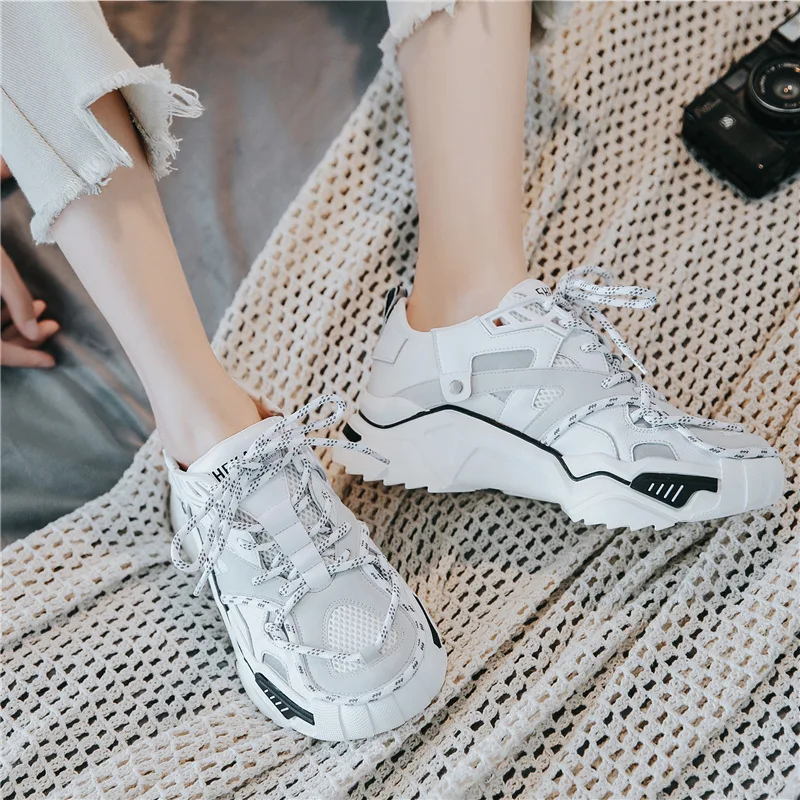 

Thick-soled personality old shoes women 2021 new fashion trend light running shoes casual sports shoes