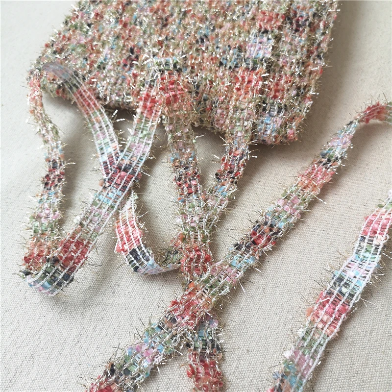 5 ярдов новый многоцветный самостоятельный черно-белый цвет маленький ароматный стиль одежды горловина воротника плетеные кружевные аксессуары.