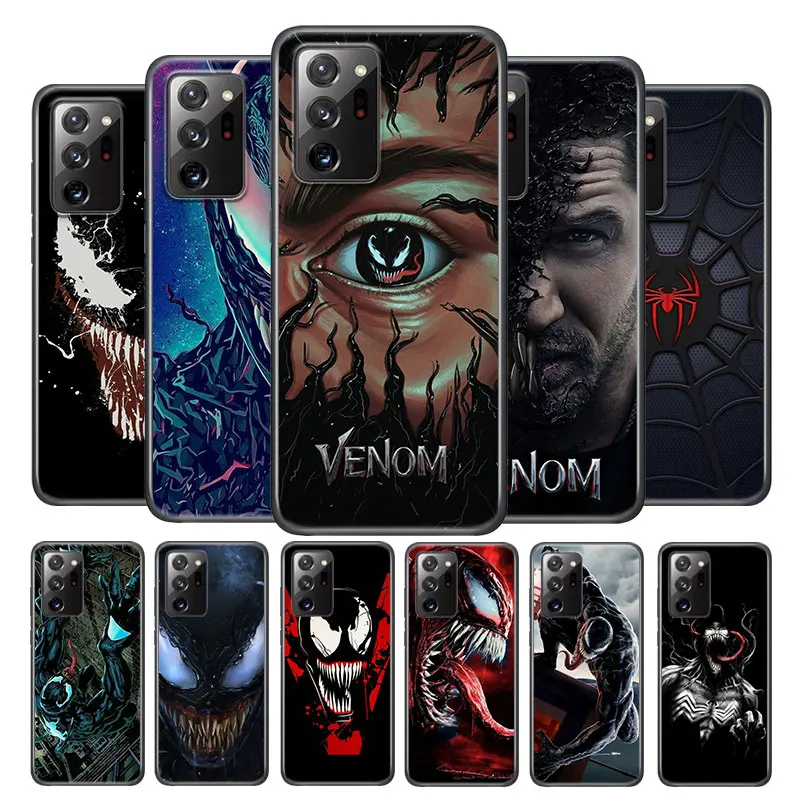 

Villain Marvel Venom for Samsung Note 20 Ultra Plus 10 9 8 F52 M62 M60 M31 M02 M01 Core Silicone Soft Black Phone Case