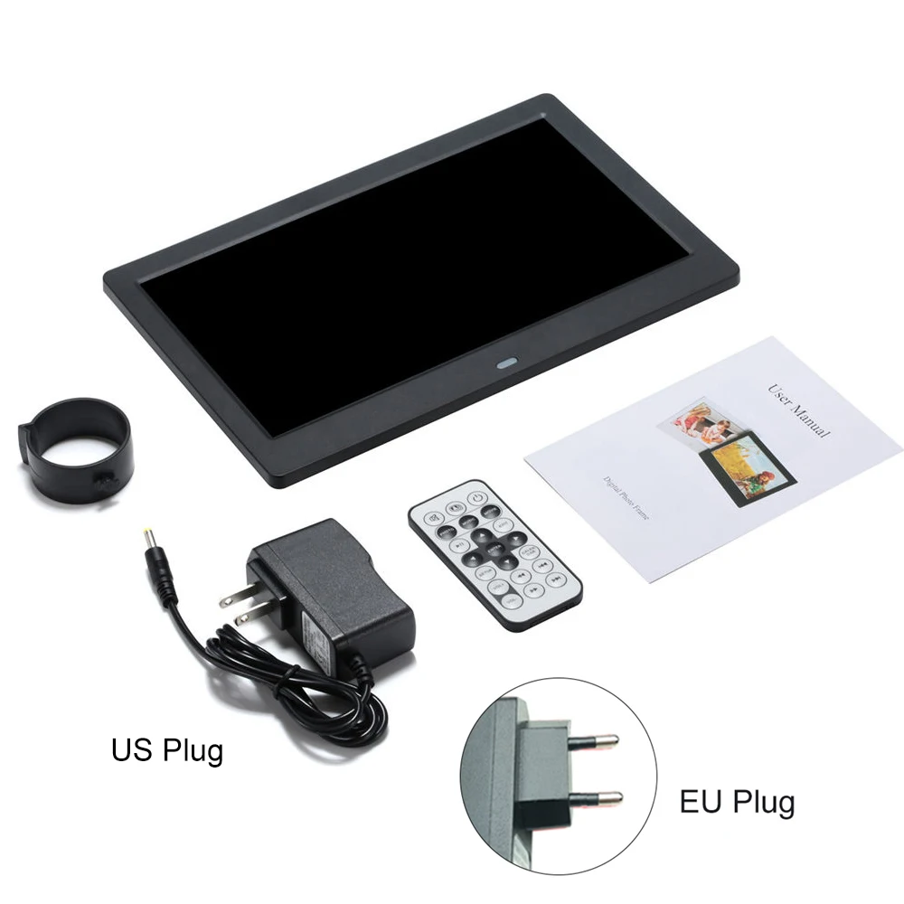 10&quot LEDs Digital Photo Frame Album Display Image MP4 MP3 Audio with Infrared Remote Control Touch Key Support Auto Mixed Play |