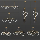 Черно-белые хромированные золотистые дизайнерские светодиодные подвесные светильники, люстра, подвесной светильник для столовой