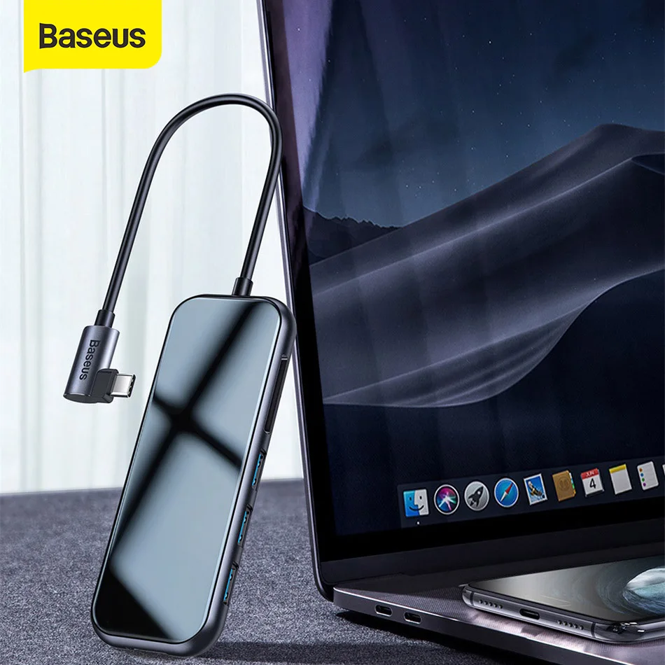 Baseus мульти концентратор USB Type C до 3 0 RJ45 для ноутбука адаптер сплиттер компьютер Hab