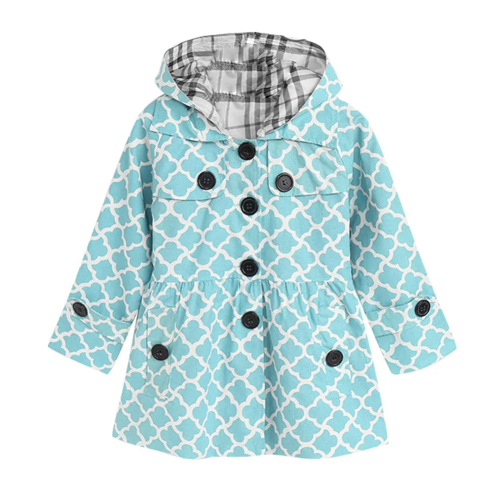 Детский плащ, Осенняя детская куртка, ветровка, тонкая Стильная верхняя одежда, весенне-осенняя одежда для маленьких девочек