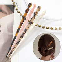 1pc acetic acid hair sticks hairpins floral print barrettes women vintage hair jewelry hairgrip hair accessories