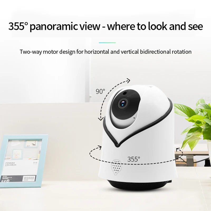 

HD PTZ Wireless IP Camera Night Vision Home Security Wifi Surveillance Camera Two-Way Intercom Motion Detection Baby Monitor