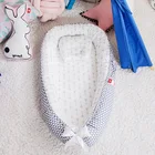 Портативная детская кроватка-гнездо для новорожденных, хлопковая Съемная кровать для маленьких девочек, для путешествий, для маленьких мальчиков, для младенцев, милая люлька для хранения 85*50 см