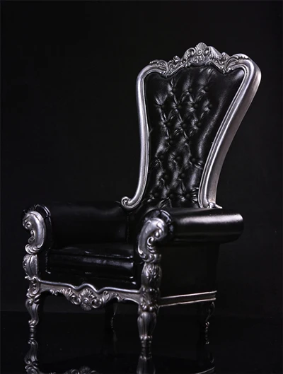 black Hot Figure Accessory Furniture 1:6 Scale European Queen Sofa Chair Model W Crystal Sofa Model Toys - Цвет: black