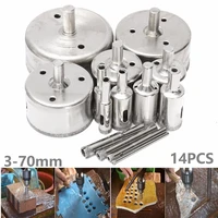 14pcs 356810121618203040506070 diamond drill bit coated core hole opener saw cutting for glass tile marble drilling