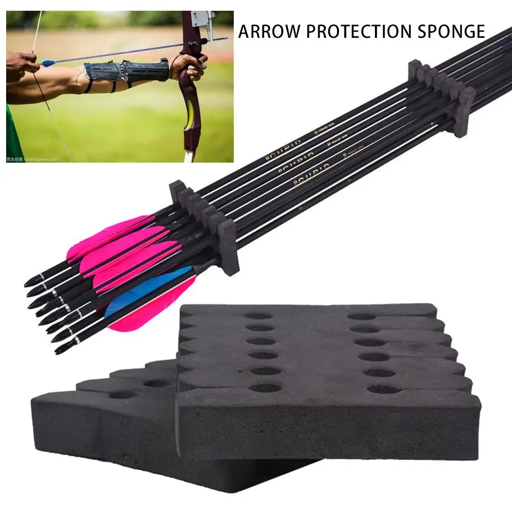 Квадратный разделитель для стрел из черной губки аксессуары лука и стрелы