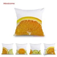 nordic summer decoration lemon orange lime ice water print sofa throw pillow case super soft velvet plush cool art cushion cover