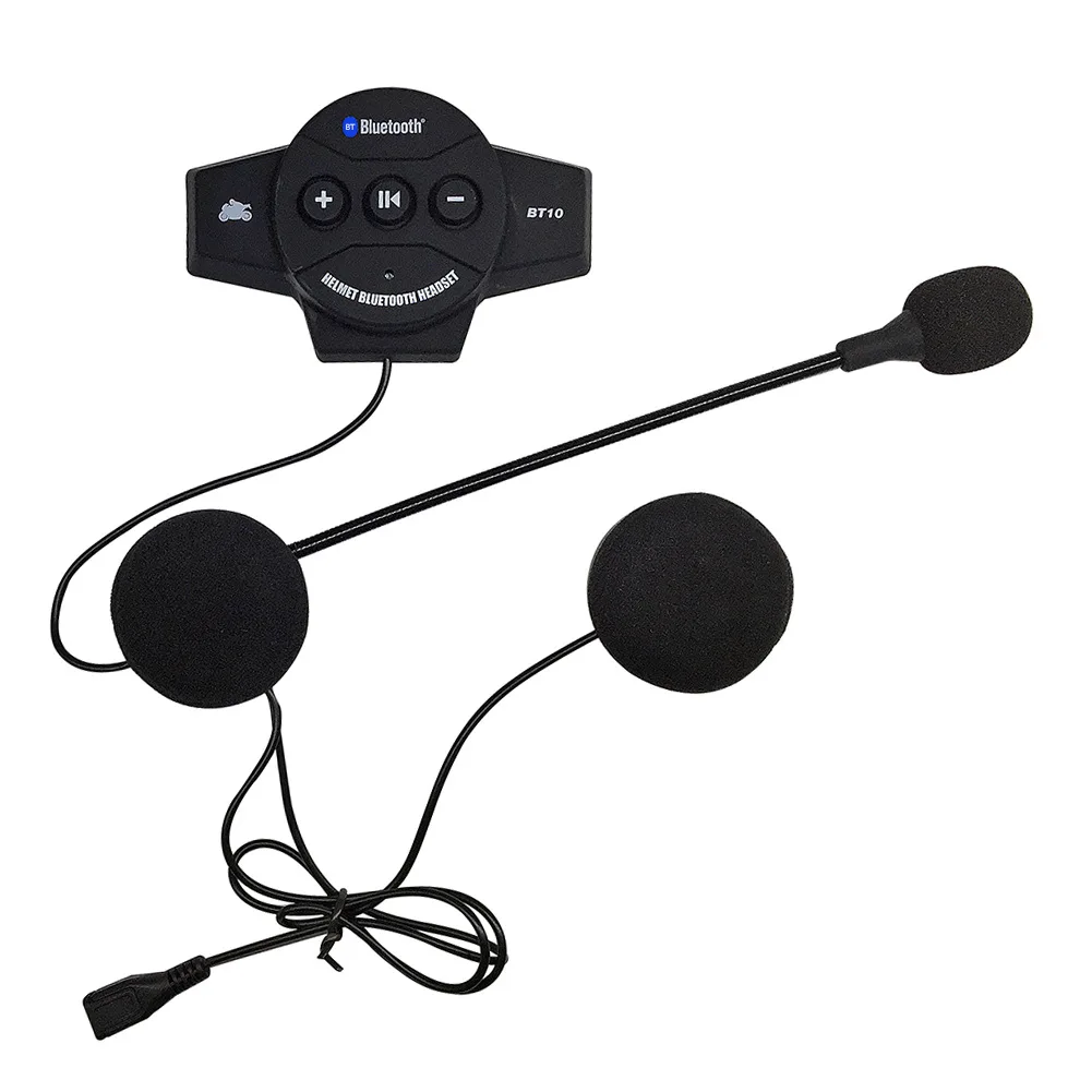 

Top Motorcycle Bluetooth Headset BT5.0 Wireless Helmet Headphones with Mic Rechargeable Handsfree Auto Answering 32Hrs Duration