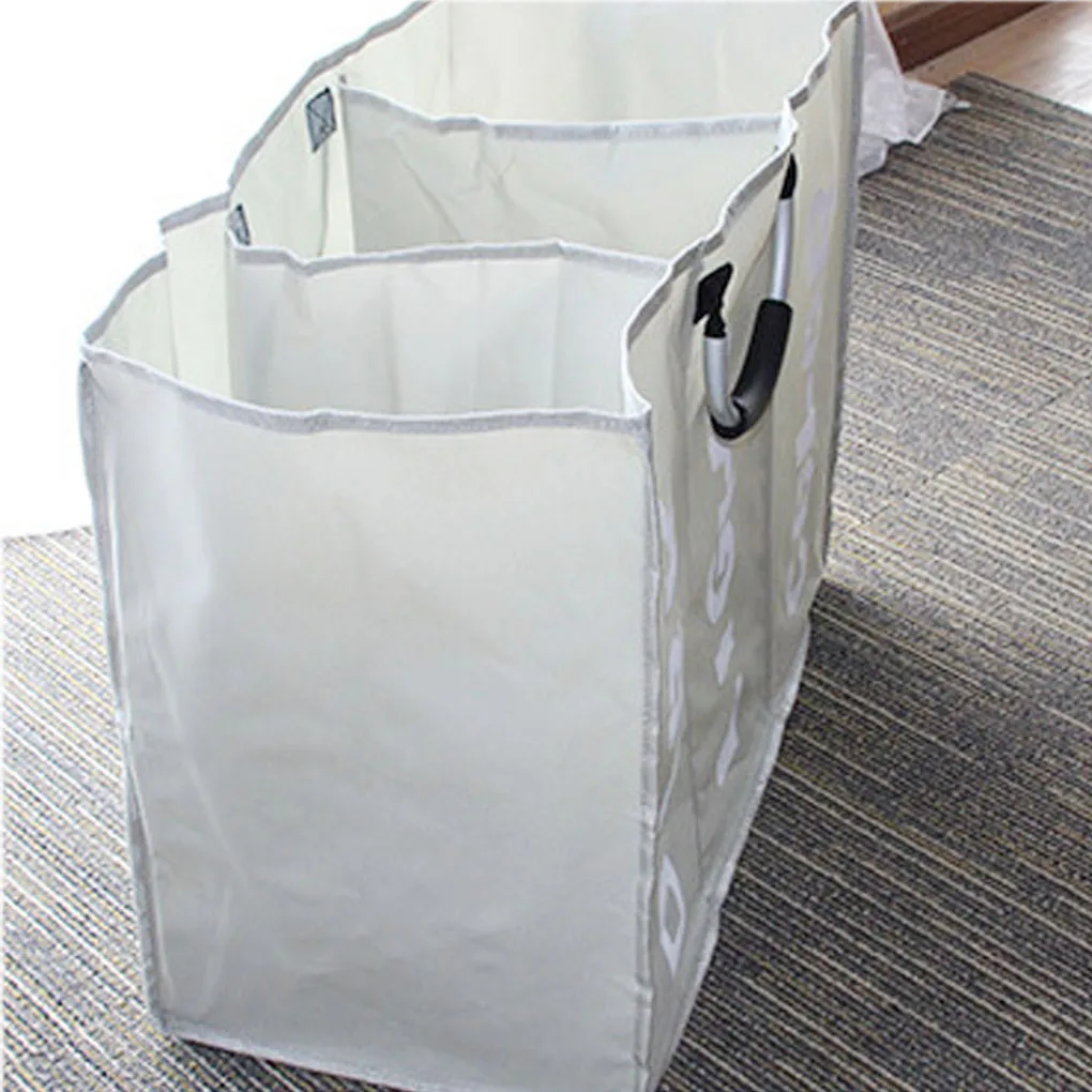 

3 Section Foldable Waterproof Laundry Basket with Handles Oxford Washing Clothes Household Multifunctional Storage Bag