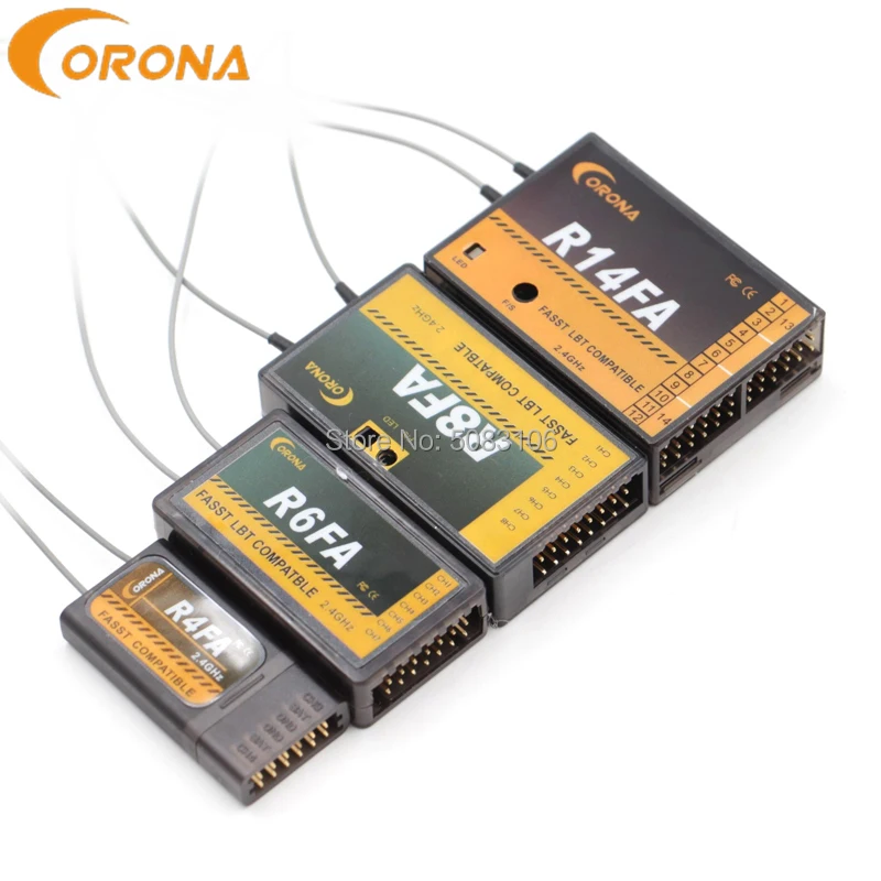 Ресивер Corona R4FA R6FA F8FA R14FA 2 4 ГГц FUTABA T8FG 12FG 14SG 16SZ 18MZ Fasst совместимый приемник для