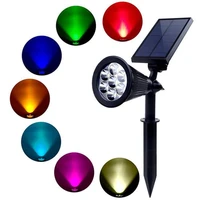 black abs auto changing color 47 leds colorful solar energy saving lawn lamp waterproof outdoor garden park ground lamp plug in