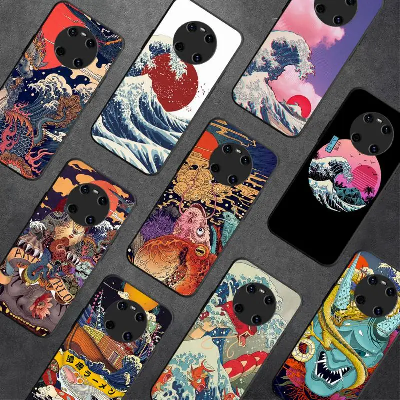 

The Great Wave Off Kanagawa Japanese Phone Case For Huawei Y5 Y62019 Y52018 Y92019 Luxury funda case for 9prime2019