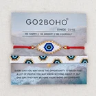 Go2boho Турецкий Дурной глаз Браслеты подарок Miyuki браслет женские ювелирные изделия 2021 ручной работы плетеный, с бусинами греческий глаз Pulsera