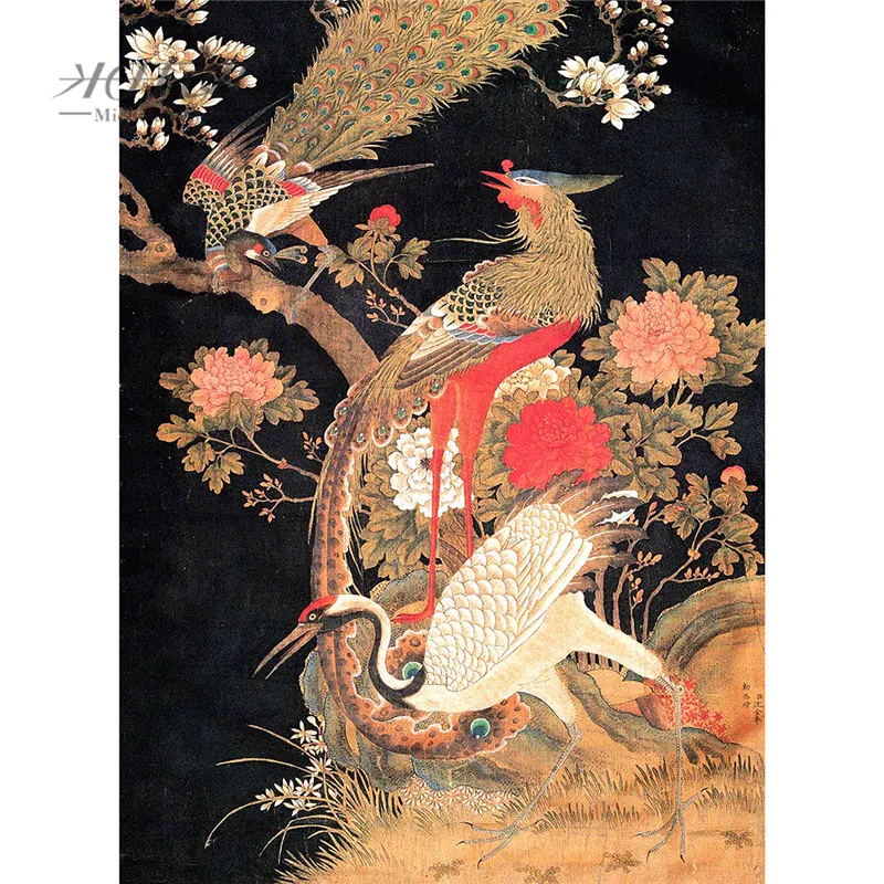 Michelangelo деревянные головоломки 500 штук старый мастер Shen Quan Феникс Павлин журавли