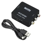 Композитный конвертер AV2 HDMI 1080P HDTV DVD AV HDMI адаптеры мини AV к HDMI конвертер адаптер Прямая поставка оптовая продажа