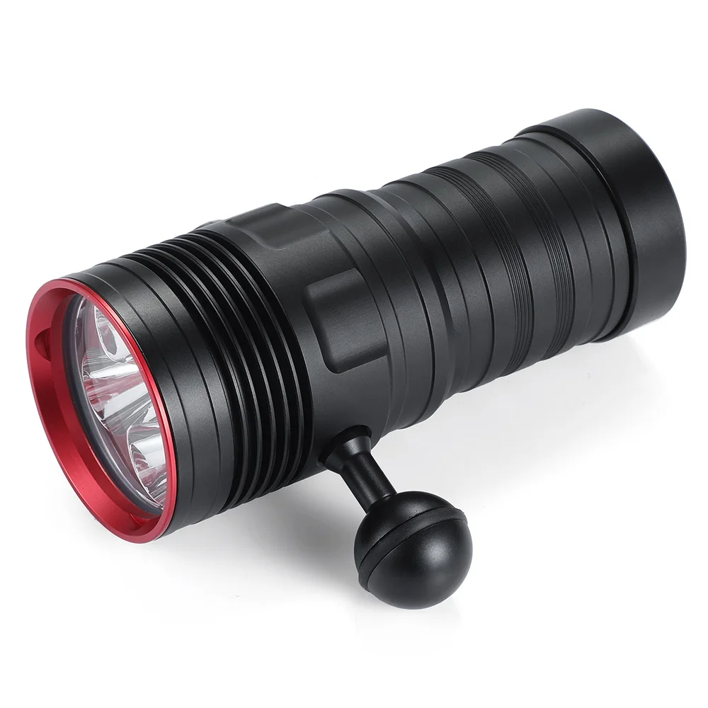 Online De Alta Potencia De 5 X XM-L2 Luz LED Fuerte Linterna De Buceo Bajo El Agua 100M Profesión Impermeable De Buceo Llenar De Luz Lámpara De La Antorcha