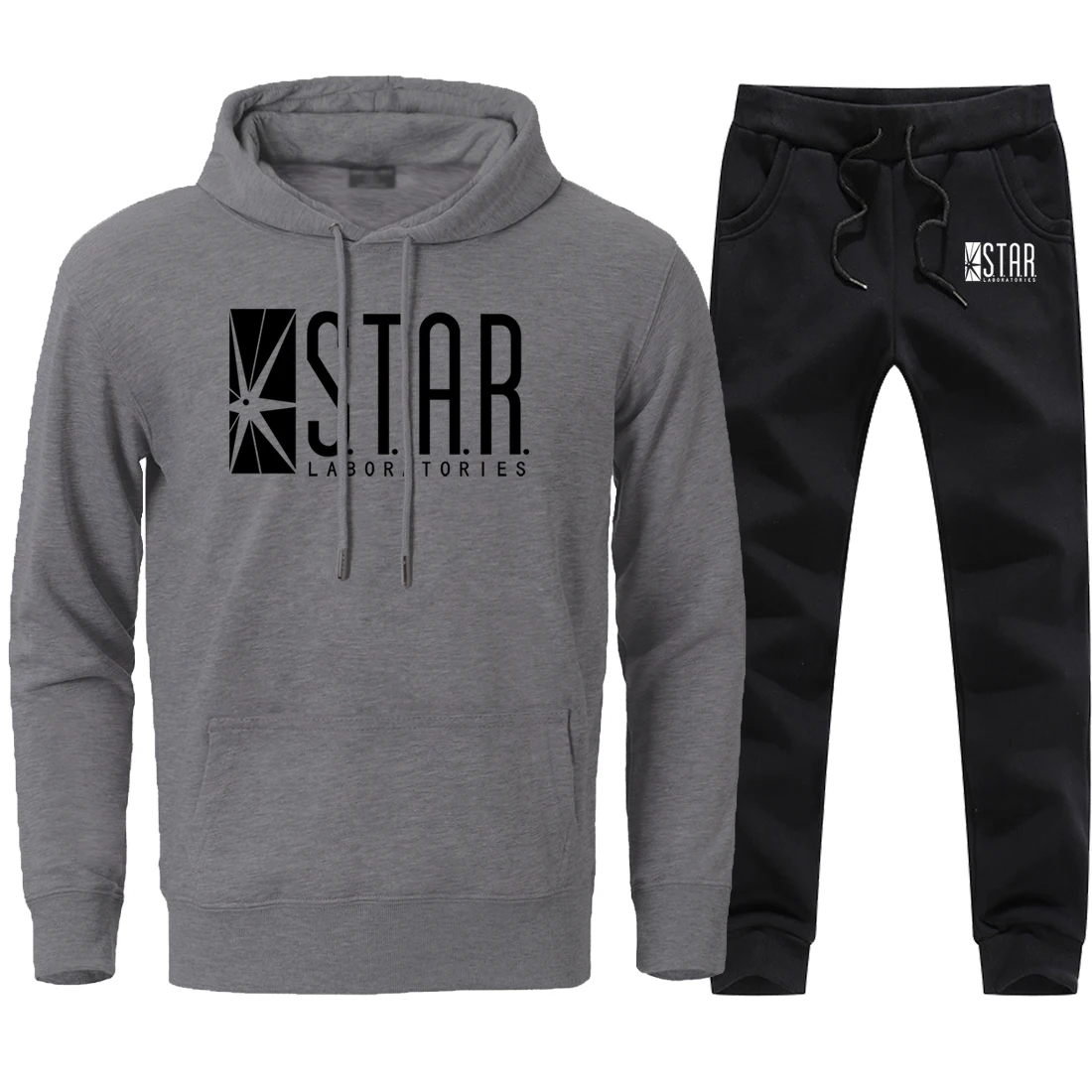 Star Labs спортивные костюмы для мужчин осень зима флис теплые толстовки пуловер +