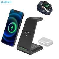 15w 3 in 1 qi wireless charger for iphone 13 12 11 xs x 8 fast charging dock station for apple watch iwatch 7 6 se 5 airpods pro